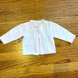 Baby girl pink hand stitched cardigan 6M